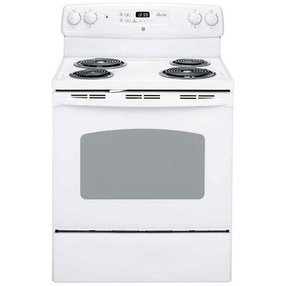 GE 30-Inch Electric Freestanding Range with Storage Drawer – White