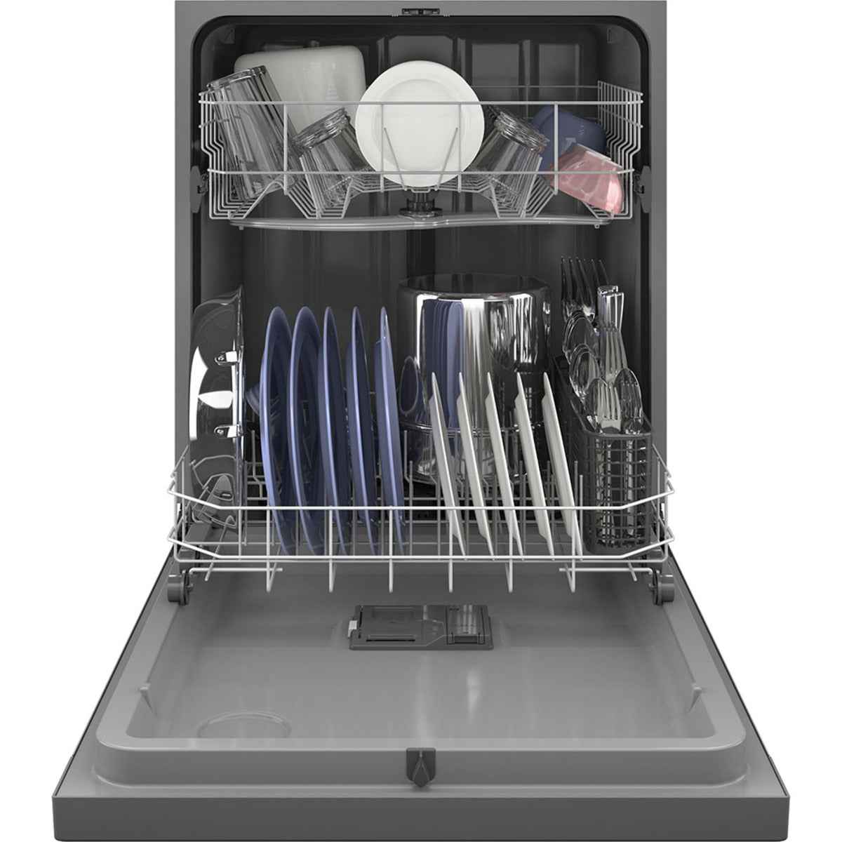 GE 24-Inch Built-In Front Control Dishwasher – Stainless Steel